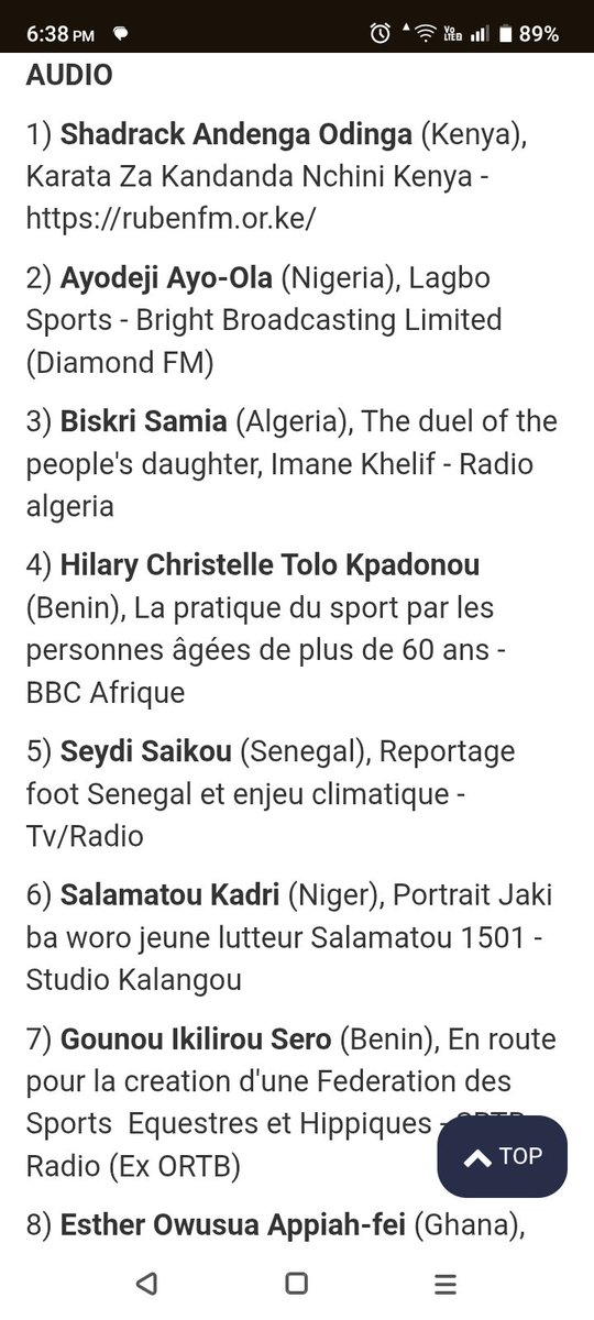 I am glad that again for the third time I have been ranked the best in Africa ( radio) by global sports Journalists body AIPS, out of the ten best.

My story Karata za Kandanda details how deep the scourge of match fixing has affected Kenyan Football