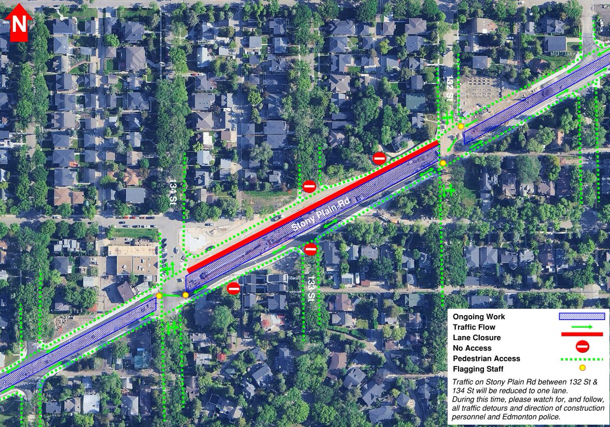 Update:Lane Closure on Stony Plain Road between 132 Street and 134 Street.

On May 26, 2025, Marigold crews will be receiving a delivery of supplies to
facilitate construction of Glenora Stop on Stony Plain Road between 132 St and 134
Street.

More Info: tinyurl.com/murtubyb