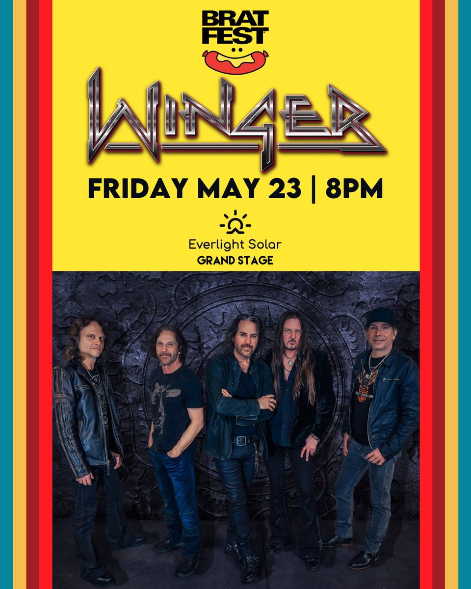 WingerTheBand's tweet image. Last-minute gig: filling in for @Ace_Frehley and taking the stage tomorrow at @BratFest in Madison, WI!
See you all there!
#Winger