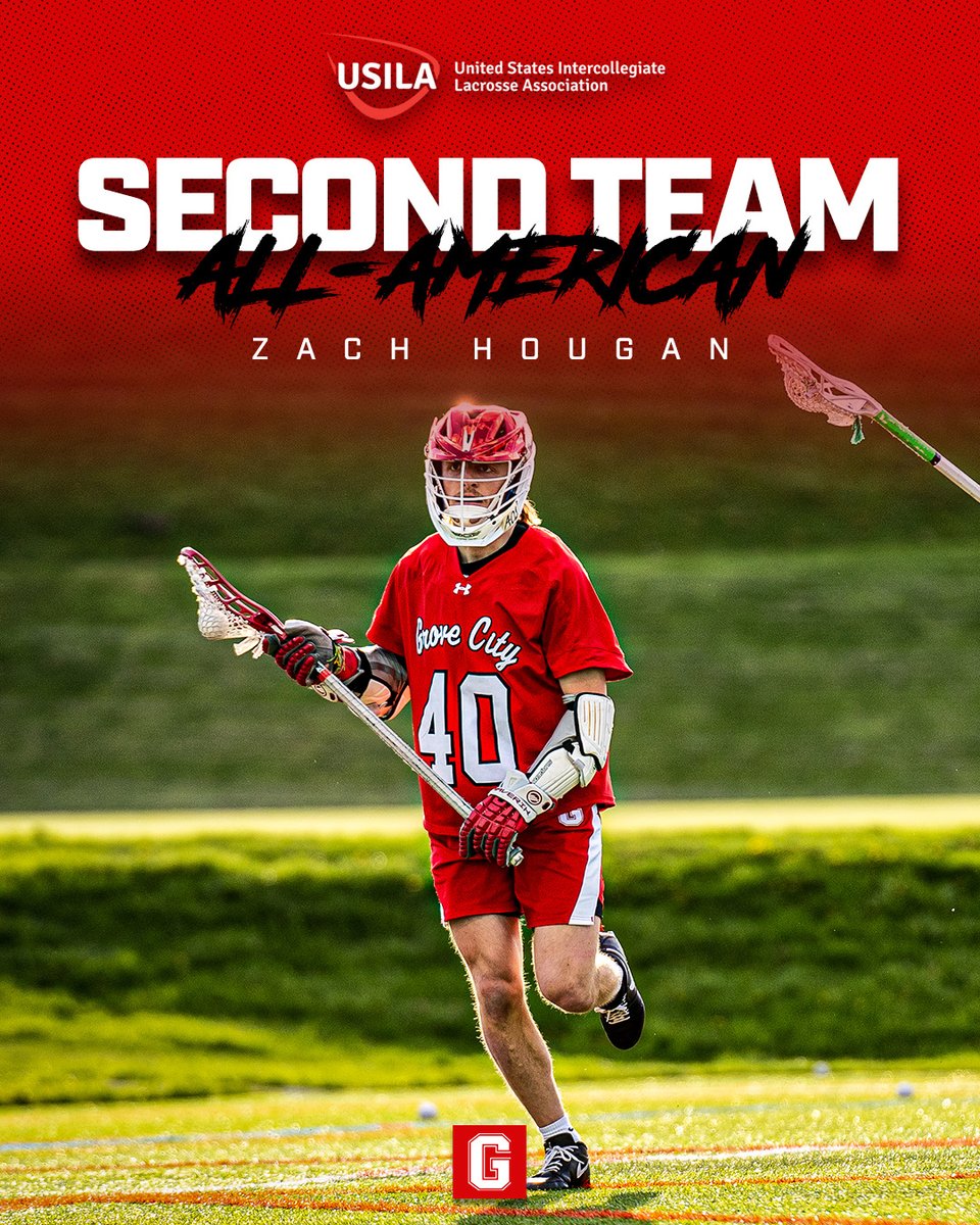 𝗨𝗦𝗜𝗟𝗔 𝗔𝗟𝗟-𝗔𝗠𝗘𝗥𝗜𝗖𝗔𝗡𝗦 🥍

Zach Hougan has been named USILA All-American Second Team!

#WolverinesTogether | <a href="/GCC_MLax/">Grove City Lacrosse</a>