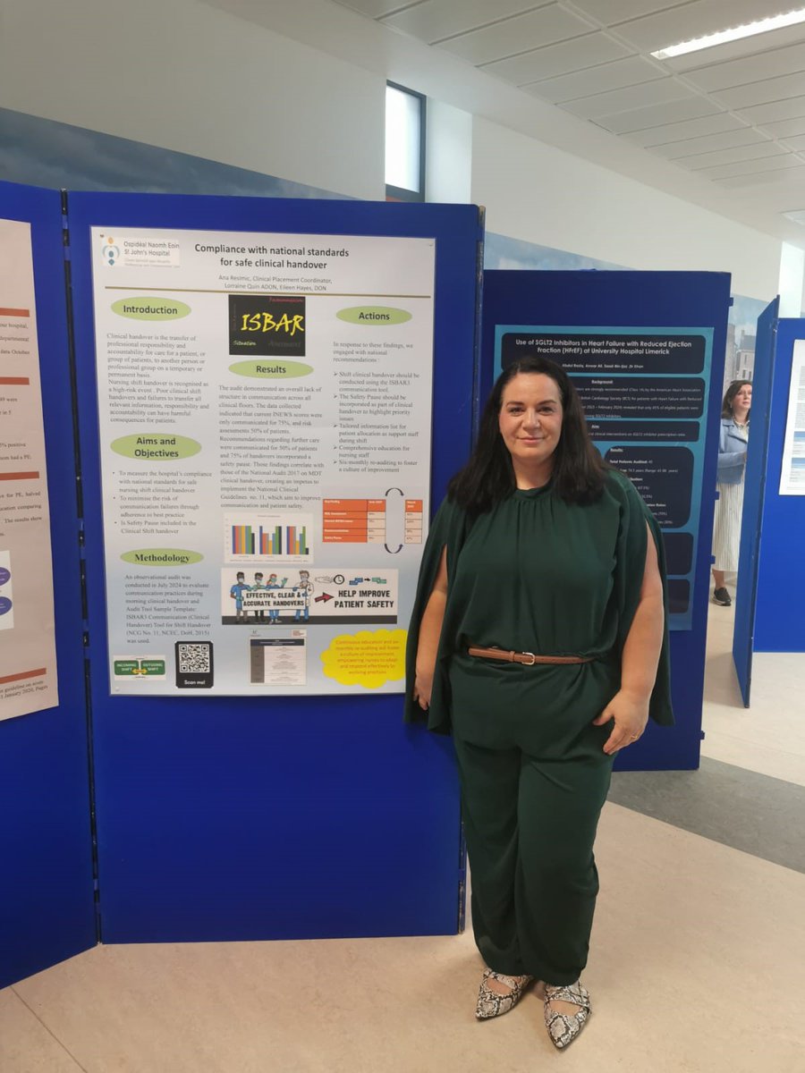 St. John's Hospital, Limerick (@stjohnshosplmk) on Twitter photo Ana Resimic presented her abstract on Compliance with National Standards for Safe Clinical Handover <a href="/HSEMidWest/">HSE Mid West</a> Healthcare Audit conference 2025 Ana Resimic presented her abstract on Compliance with National Standards for Safe Clinical Handover <a href="/HSEMidWest/">HSE Mid West</a> Healthcare Audit conference 2025