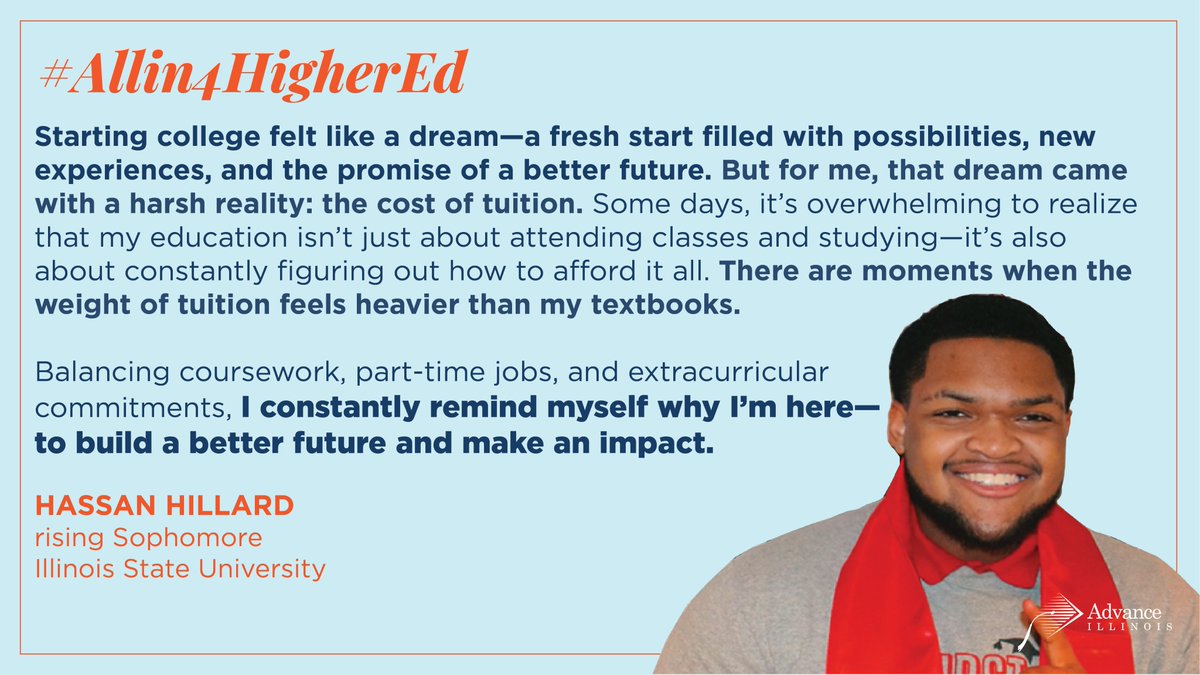 It costs *a lot* to attend a public university in our state – more than in other states around us — and it’s deterring students from earning a degree in Illinois and staying to contribute to our state’s vibrancy.

But it doesn’t have to be that way.

We’re grateful to have heard