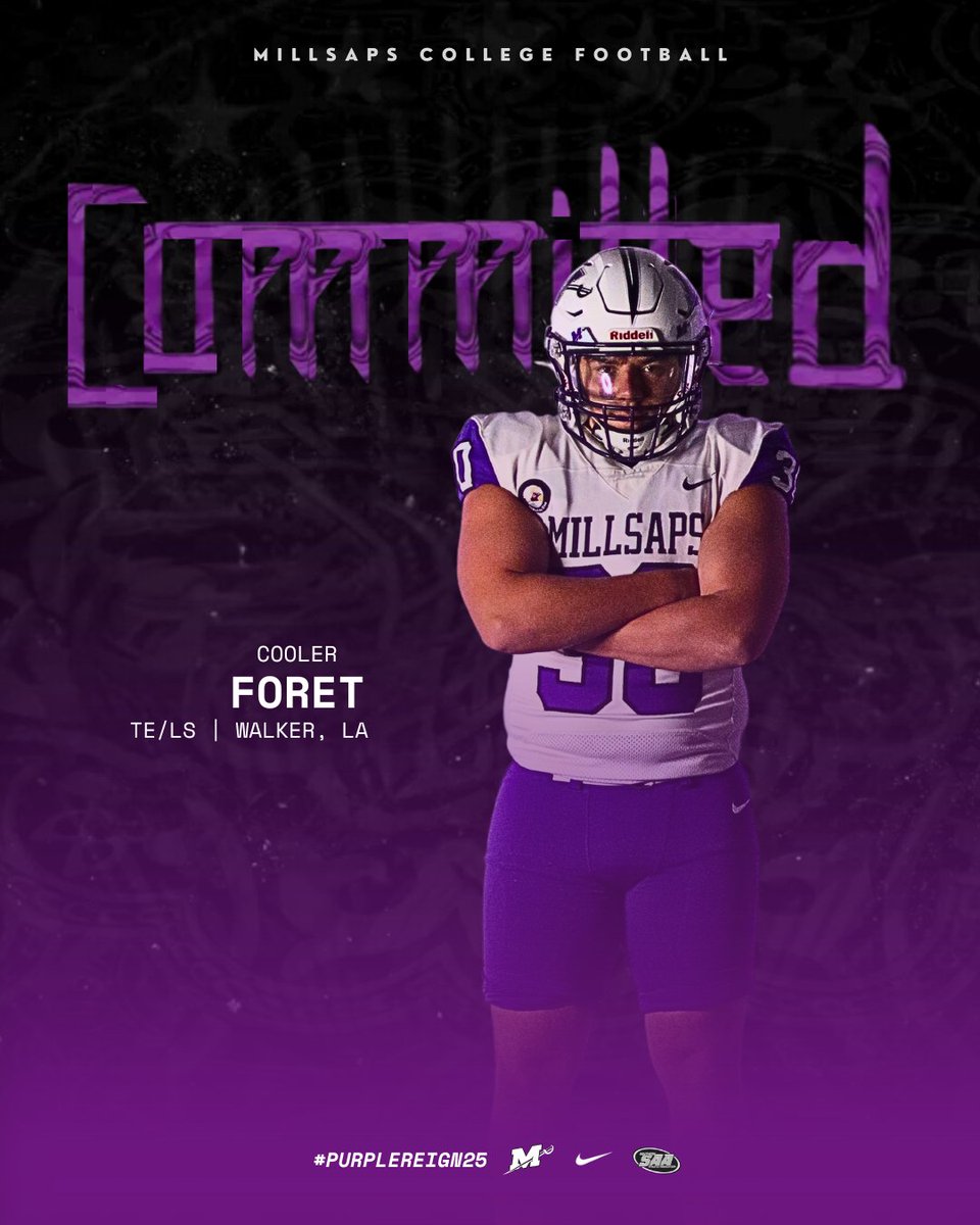 #Committed

Cooler Foret
Walker HS
Walker, LA

#PurpleReign25