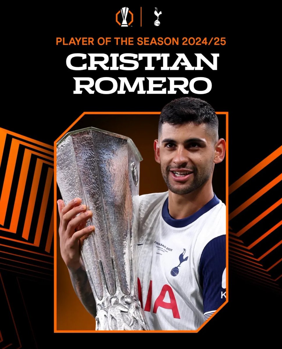 🚨 OFFICIAL: Cristian Romero has been named Europa League Player of the Season. 👑🇦🇷