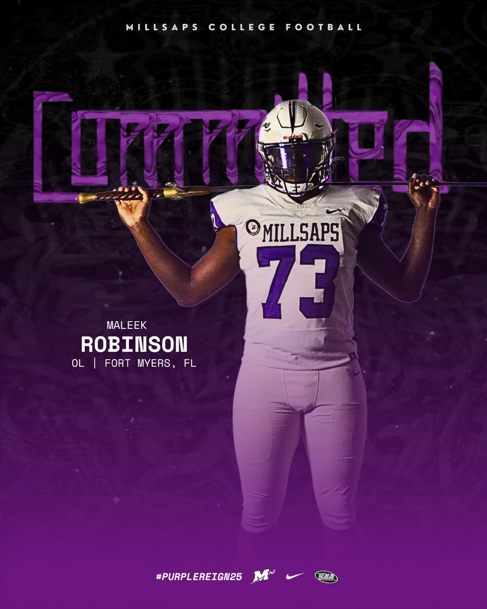 #Committed

Maleek Robinson
Dunbar HS
Fort Myers, FL

#PurpleReign25