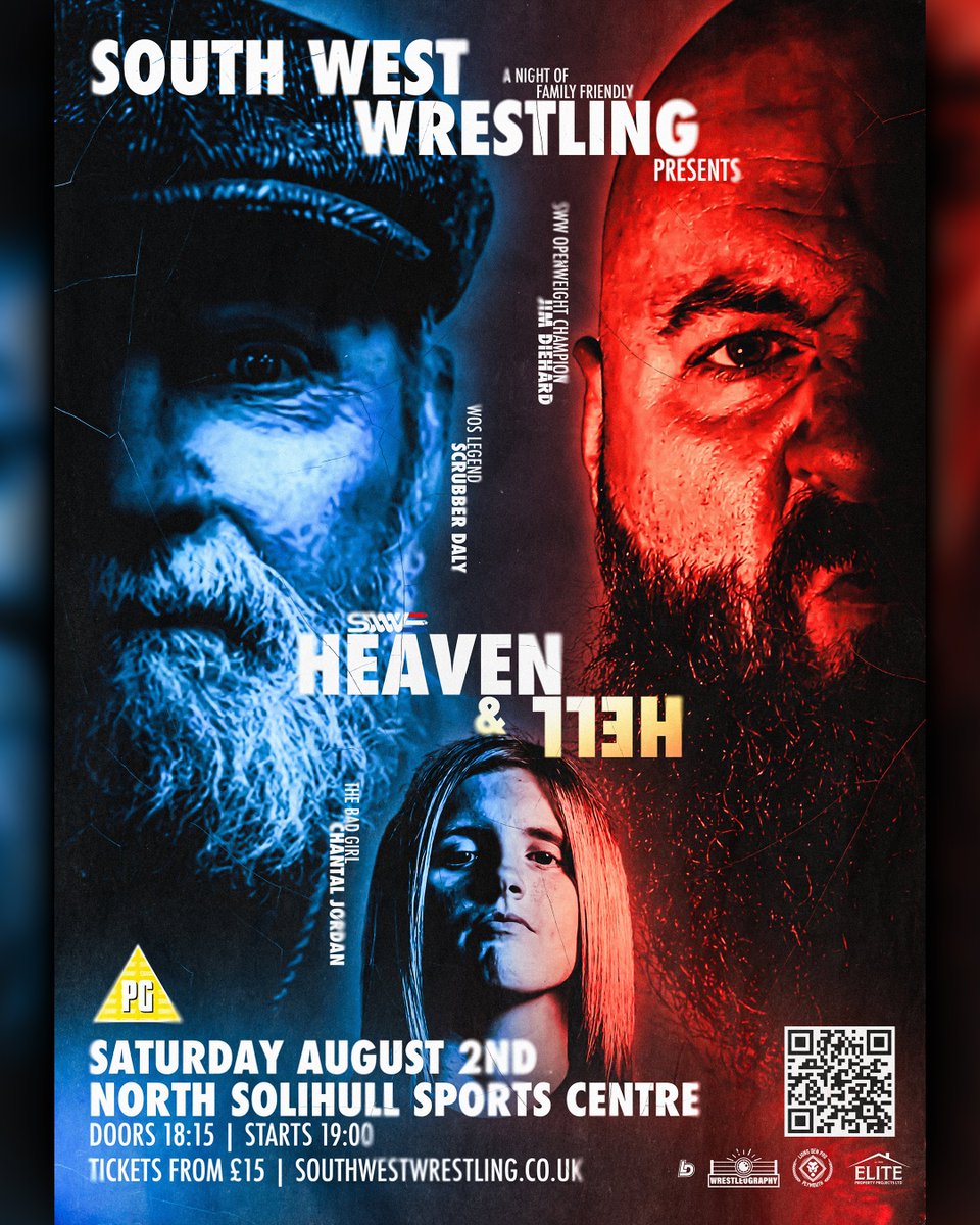 swwwrestling's tweet photo. 📣 SWW: Heaven &amp; Hell has been rescheduled to Sat, August 2nd at North Solihull Sports Centre! Featuring Scrubber Daly, Jim Diehard &amp; Chantal Jordan. Tickets still valid &amp; available now at https://t.co/VHBE9AengU #SWWLive #HeavenAndHell https://t.co/NFtqZYEyzh