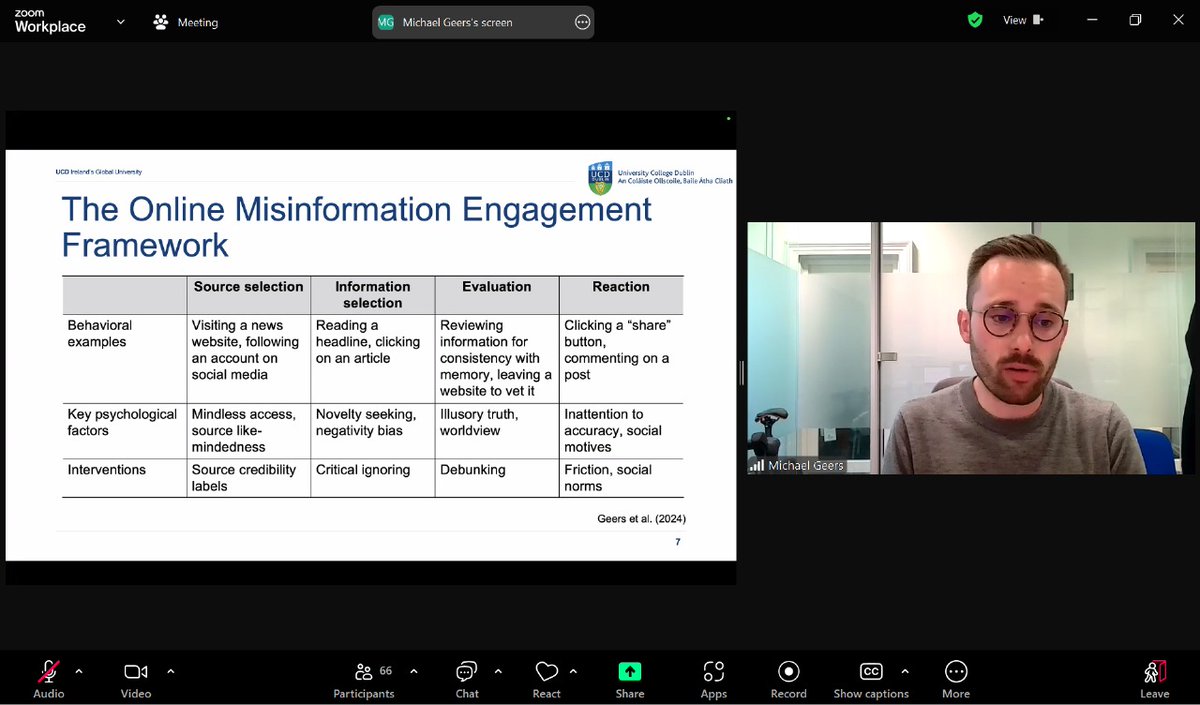 Our last talk from our four talks session of #ZPLS 7 was given by Michael Geers, emphasing the need of systematically approaching consumers' engagement with online misinformation #zpls