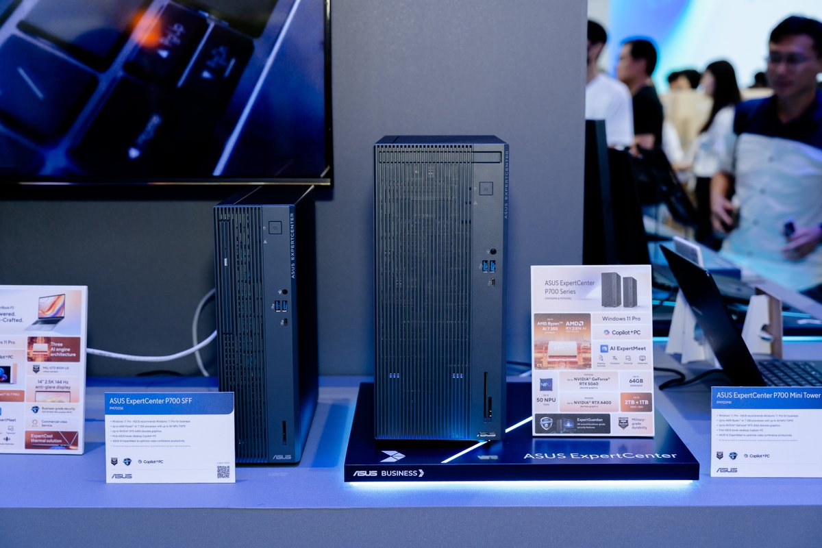 ASUS's tweet image. We’re bringing AI to the workspace with smarter, faster devices.
Visit the #ASUS booth at #COMPUTEX2025 to explore our latest business laptops, desktops, displays, and 5G routers—built for productivity, protection, and seamless connectivity.

asus.click/computex25_x

#AIforwork