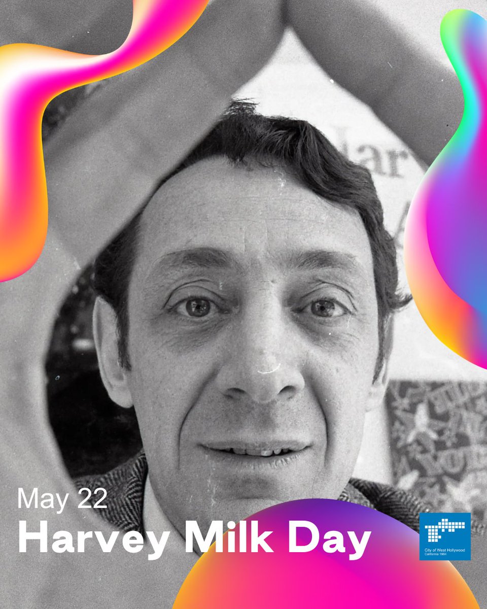 May 22 is Harvey Milk Day and honors the life and legacy of California's first openly gay politician and a leader in the Civil Rights Movement.

Join us tonight for our annual Harvey Milk Day celebration, with the 3rd annual José Sarria Drag Pageant!

wehopride.com/harveymilkday2…