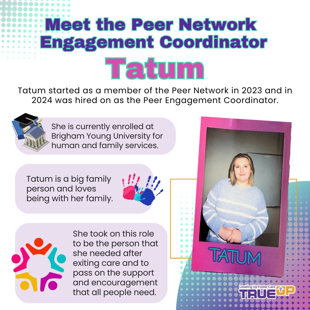 From being a star member of the Peer Network to becoming the Peer Engagement Coordinator in 2024, Tatum is continually making a difference by being the support that many need. Find out more about how the Peer Network empowers its members: trueupky.org/peer-network/