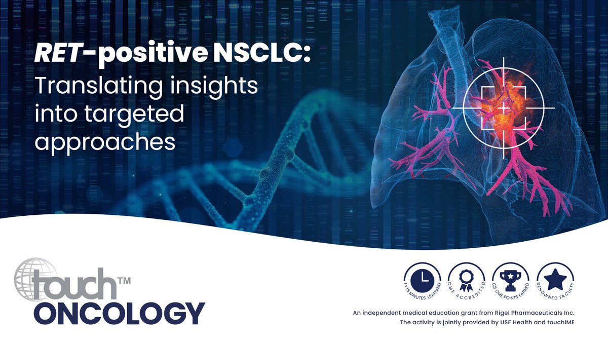 touchONCOLOGY (@touchoncology) on Twitter photo In case you missed it...
🎯 RET+ NSCLC patients face unique challenges, including suboptimal response to IO.
Dr. Christina Bestvina breaks down how RET inhibitors can change the game.
👩‍⚕️ Precision treatment starts here.
👉 Watch now: touchoncologyime.org/targeted-appro…
<a href="/amerseburger/">Axel S. Merseburger</a> In case you missed it...
🎯 RET+ NSCLC patients face unique challenges, including suboptimal response to IO.
Dr. Christina Bestvina breaks down how RET inhibitors can change the game.
👩‍⚕️ Precision treatment starts here.
👉 Watch now: touchoncologyime.org/targeted-appro…
<a href="/amerseburger/">Axel S. Merseburger</a>