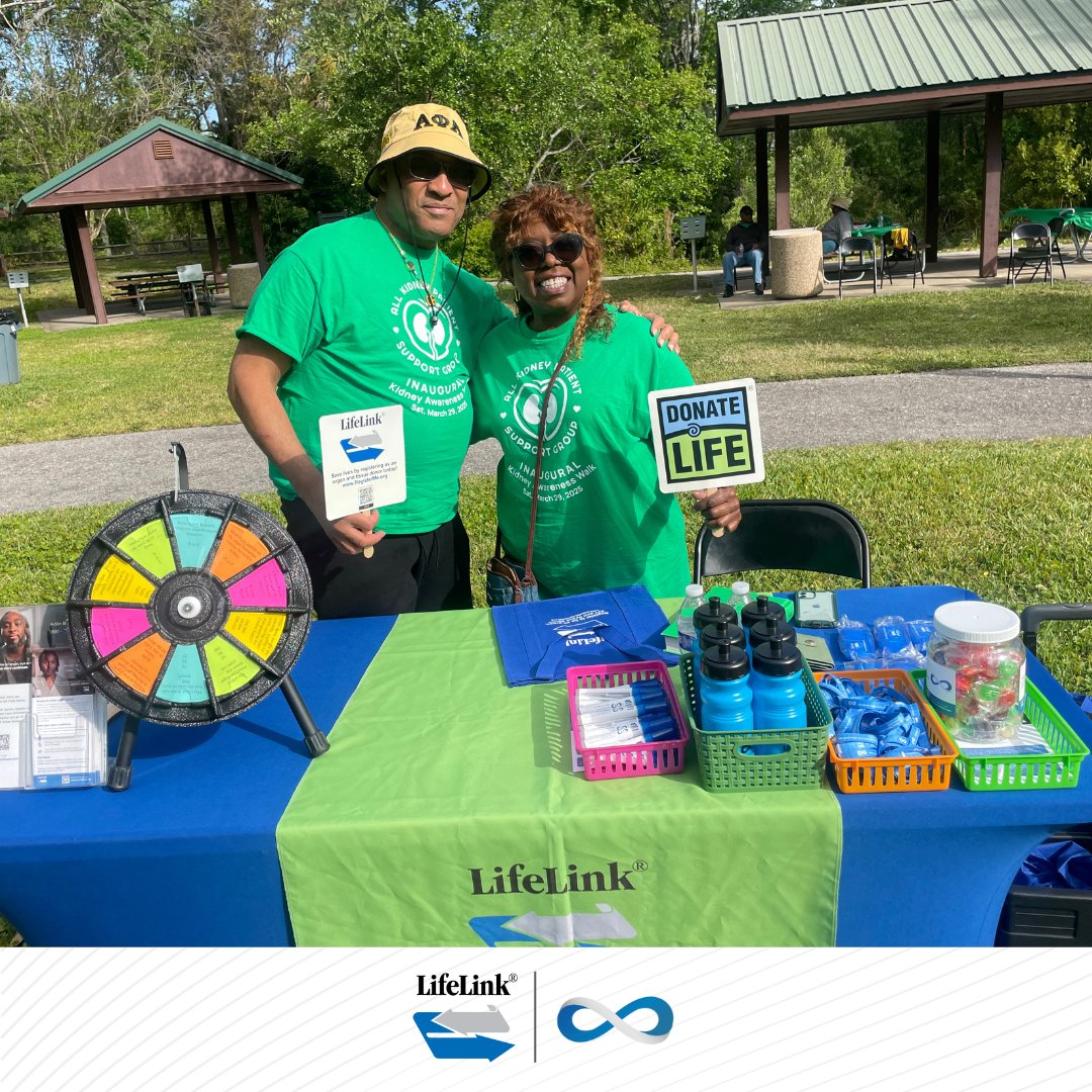 LifeLinkFL's tweet image. Thank you to All Kidney Patient Support Group for having us at the inaugural Kidney Awareness Walk! 👟💚 Together, we're walking toward a future filled with hope, awareness, and lifesaving conversations. 👏  #LifeLinkInfinity #YourStoryContinues