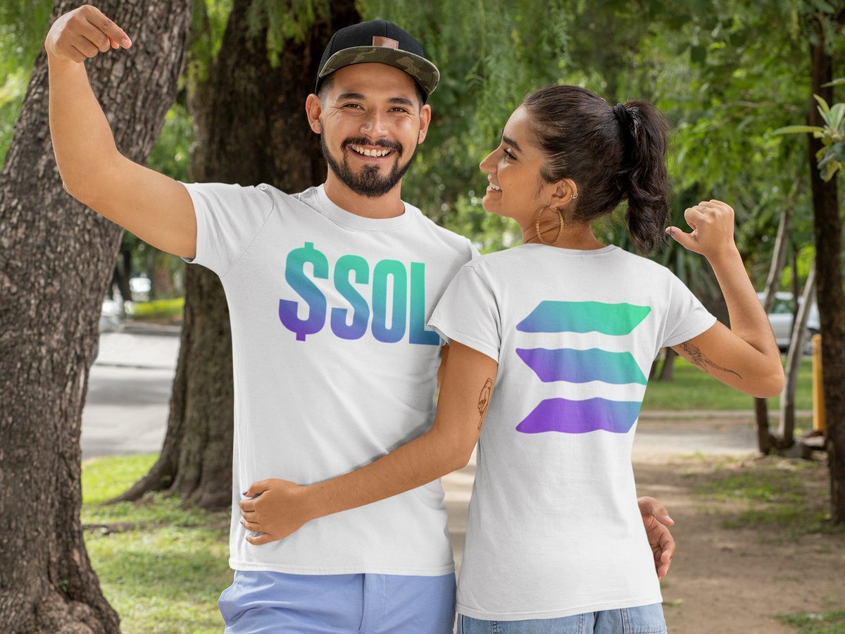 tiltedpixelLLC's tweet photo. New drop 🔥
The $SOL gradient tee is here—bold letters, clean fade, big chain energy.
For traders, flippers, and believers.
🛒 Mint yours IRL: https://t.co/p8cmp0cdHn
#Solana #CryptoFashion #SOL #Web3Drip #Crypto #tech #shirt #merch #cryptocurrency https://t.co/c9hA9RKO1m