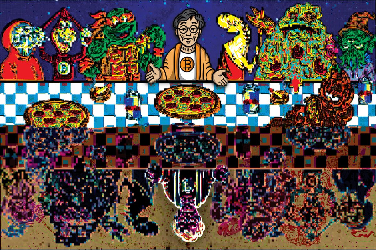 GM! Happy Bitcoin Pizza Day! This is a Last Slice variant created by <a href="/Rez_inProgress/">Rez</a>. We were absolutely blown away when Rez sent us his 2 variants. They will be included with a special variant we are cooking up for Rez that will be auctioned off with 100% of the money going to