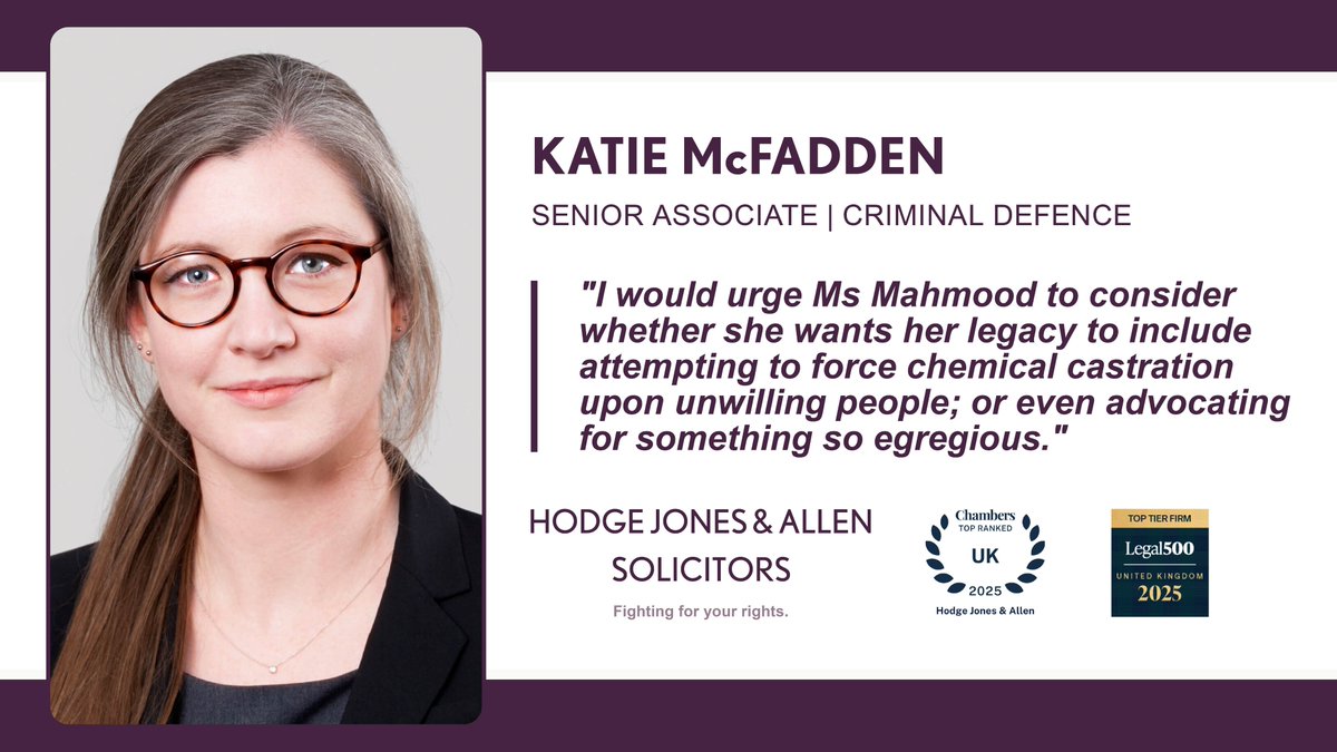 Senior Associate, Katie McFadden takes a critical look at government proposals for mandatory chemical castration on sex offenders for <a href="/LBC/">LBC</a>. A violation of the core medical principle of informed consent forced medical treatment has no place in a rights respecting society.