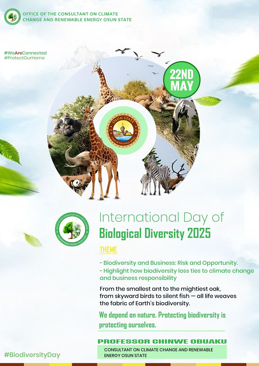 ossgclimate's tweet photo. Biodiversity provides the food we eat, the water we drink, the protection we need, and much more.

On #BiodiversityDay, we join @UNBiodiversity call for urgent action to halt &amp; reverse nature loss through the Global Biodiversity Framework.

#osunclimateaction
#ClimateAction https://t.co/uMnYBHYmD5