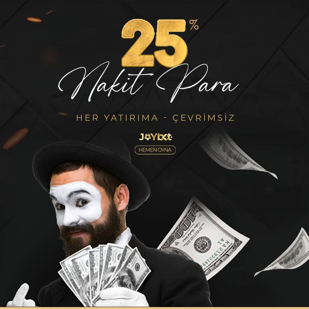 💰 Her yatırıma üst limitsiz %25 nakit para Joybet'te!

⭐ Joybet hesabına 200₺ yatır, 50₺ al; 500 yatır 125₺ al; 1.000₺ yatır, 250₺ al; 10.000₺ yatır, 2.500₺ al!

✅ Tüm alanlarda geçerli ve limitsiz.

🟡 Joybet - shoort.in/joybetgiris

#Joybet #JoybetGiriş