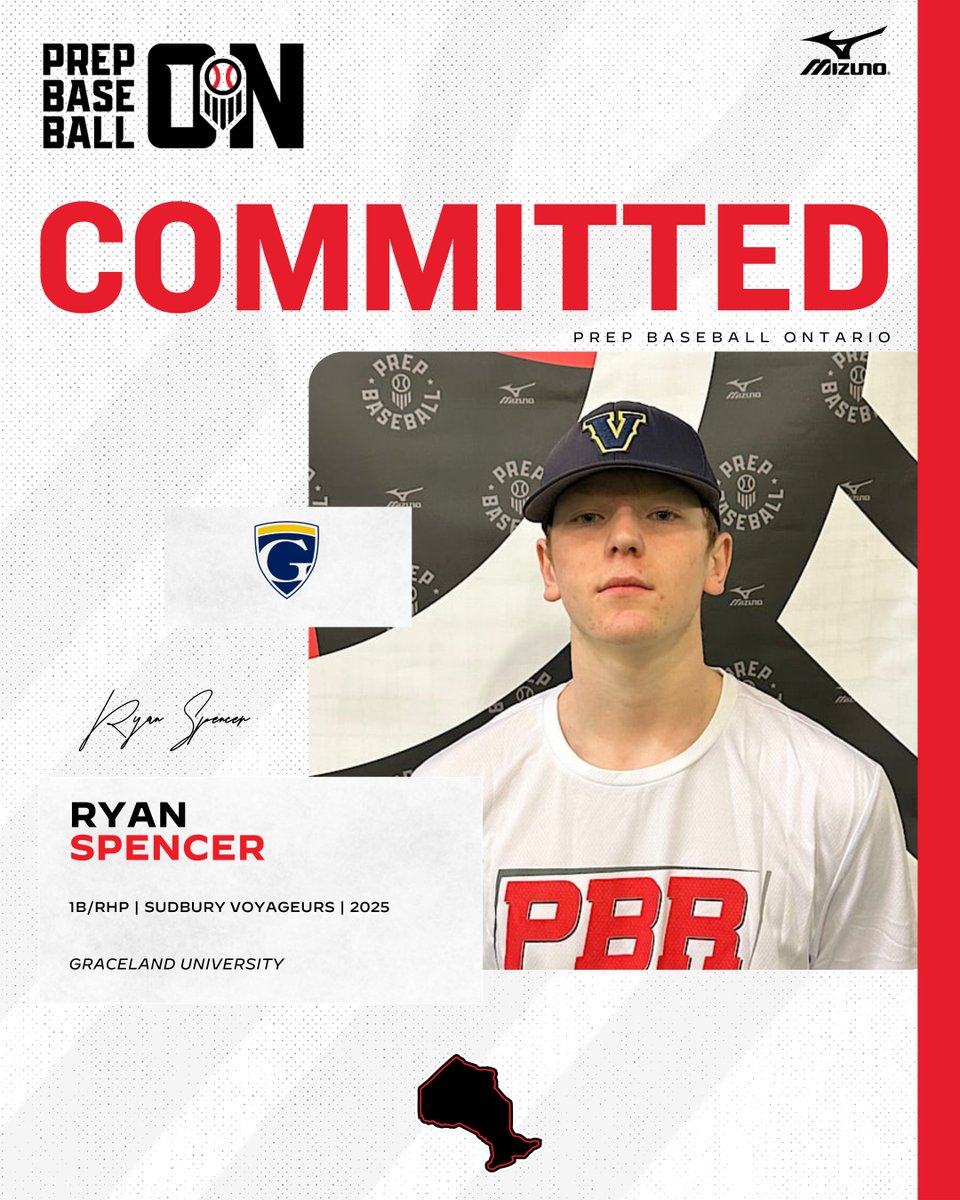 Prep Baseball Ontario (@prepbaseballon) on Twitter photo ๐จ๐๐๐๐๐๐๐๐๐๐ ๐๐๐๐๐๐จ
'25 1B/RHP Ryan Spencer (<a href="/voyageursPBLO/">Sudbury Voyageurs</a>) announces his commitment to Graceland University.
#BeSeen | <a href="/GracelandBSB/">Graceland Baseball</a> ๐จ๐๐๐๐๐๐๐๐๐๐ ๐๐๐๐๐๐จ
'25 1B/RHP Ryan Spencer (<a href="/voyageursPBLO/">Sudbury Voyageurs</a>) announces his commitment to Graceland University.
#BeSeen | <a href="/GracelandBSB/">Graceland Baseball</a>