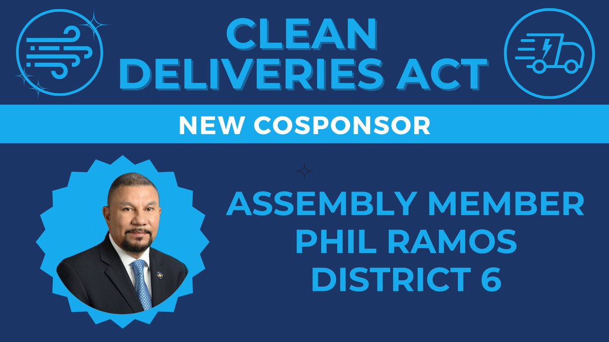 electrify_ny's tweet image. 1 in 4 NYers lives near e-commerce mega warehouses, delivering serious health issues like asthma & heart disease. Thank you @PhilRamos6AD for co-sponsoring the #CleanDeliveriesAct & fighting for clean air for Long Islanders & all New Yorkers!
Take action: tinyurl.com/SupportCDA