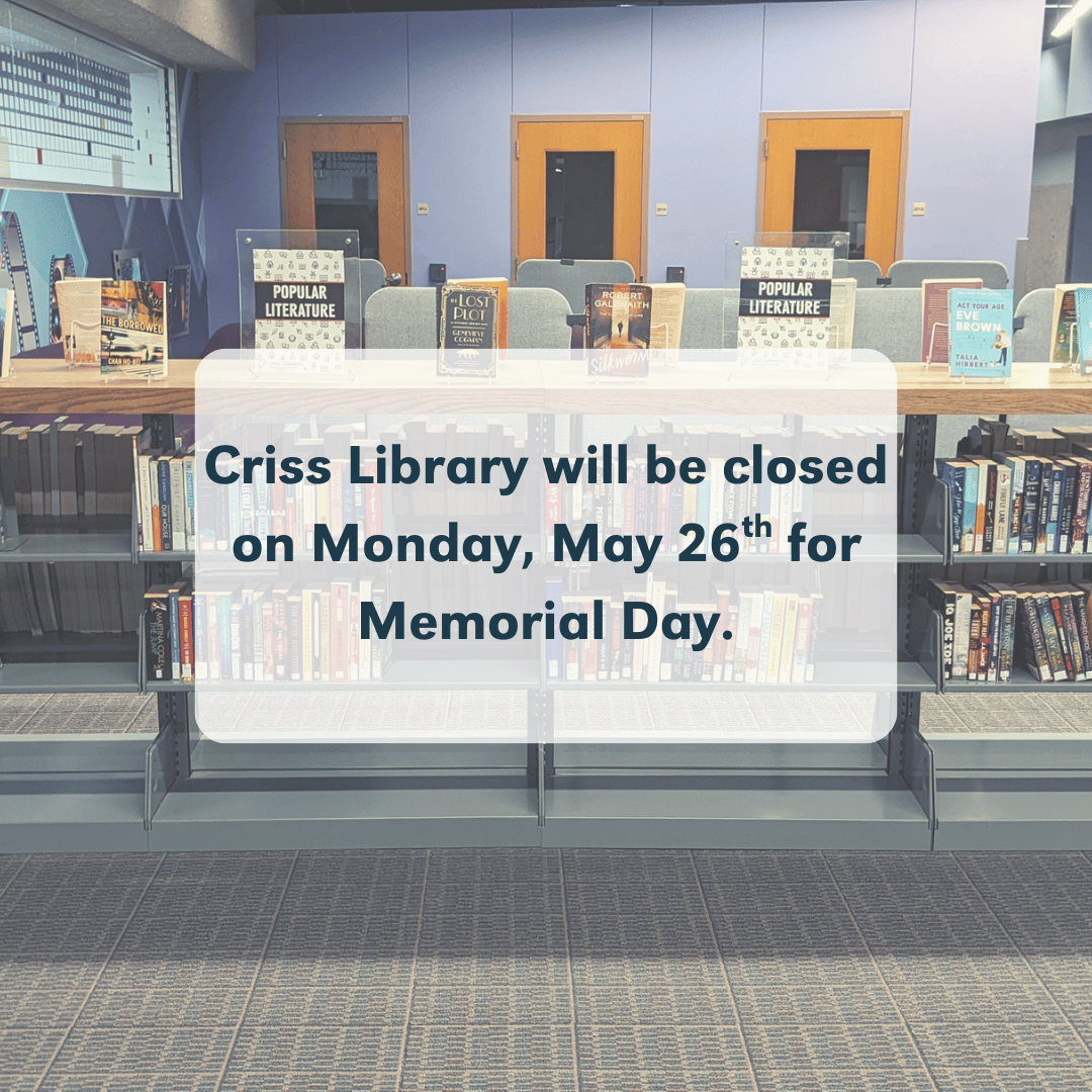 We'll be closed on Monday, May 26th in honor of Memorial Day. Plan your library trip around that day, and we'll see you before or after! 👋📚 Keep up with the full calendar by visiting: hubs.ly/Q03nMgBZ0