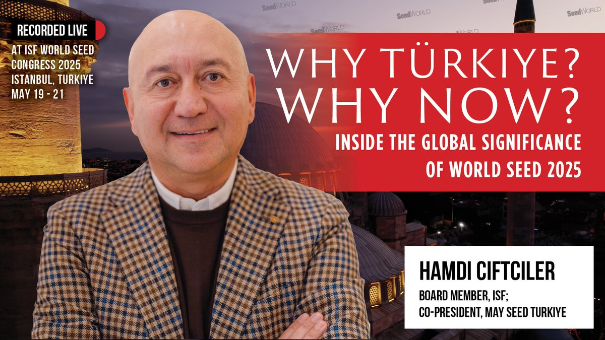 Seed World United States (@seedworld_us) on Twitter photo Türkiye isn't just hosting the <a href="/SeedFed/">International Seed Federation</a>#WorldSeedCongress — it's claiming a bigger role in the global seed story. 🌱🌍
ISF’s Hamdi Çiftçiler explains why Türkiye matters more than ever:
📍 Geopolitical hub
🌾 Seed innovation
🌎 Food security
🎥 Don’t miss this global Türkiye isn't just hosting the <a href="/SeedFed/">International Seed Federation</a>#WorldSeedCongress — it's claiming a bigger role in the global seed story. 🌱🌍
ISF’s Hamdi Çiftçiler explains why Türkiye matters more than ever:
📍 Geopolitical hub
🌾 Seed innovation
🌎 Food security
🎥 Don’t miss this global