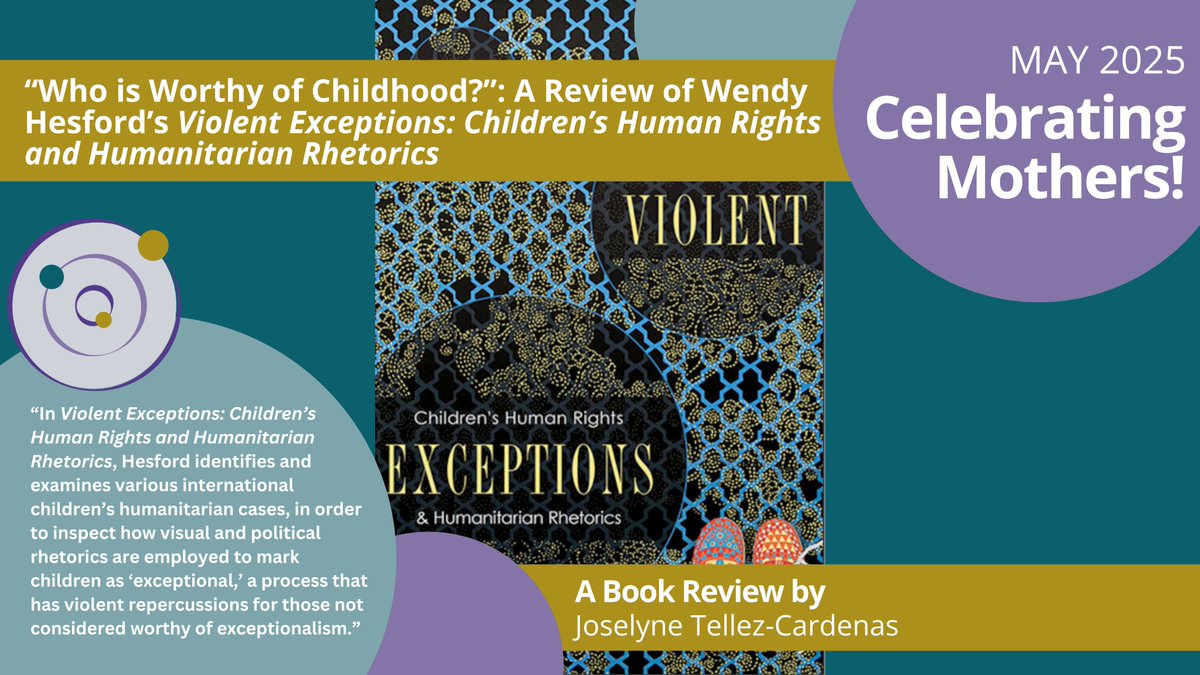 📣Need some more reading in honor of #Moms? We've got you covered! Check out Joselyne Tellez-Cardenas' review of Violent Exceptions by Wendy Hesford!

🔗Visit the link in our bio to read more!

#TeamRhetoric #motherhood #AcademicChatter #RhetComp #WritingStudies #booktwt