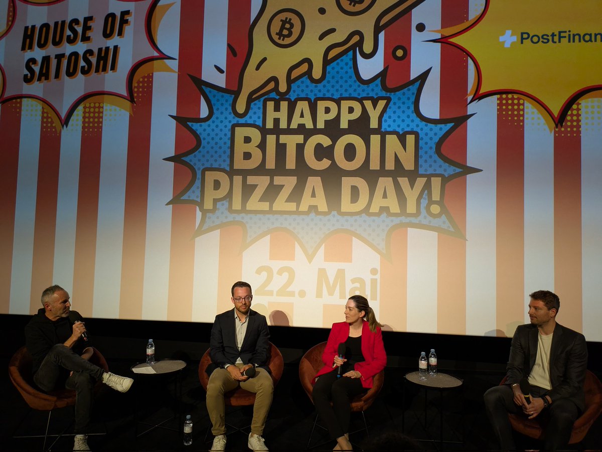Happy Bitcoin Pizza Day mit <a href="/rinoborini/">Rino ₿orini</a> vom <a href="/house_satoshi/">House of Satoshi 🇨🇭</a> und <a href="/PostFinance/">PostFinance</a>.