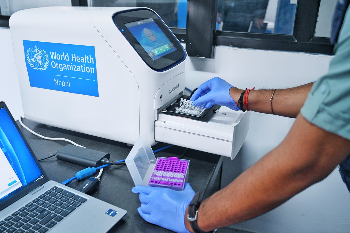 Today, <a href="/WHONepal/">WHO Nepal</a> 🇳🇵 handed over a Real-Time Polymerase Chain Reaction machine to MoHP to strengthen #Nepal’s capacity to detect #vaccine-preventable &amp; communicable diseases like #measles &amp; #rubella &amp; support targeted interventions for improved #outbreak preparedness &amp; response.