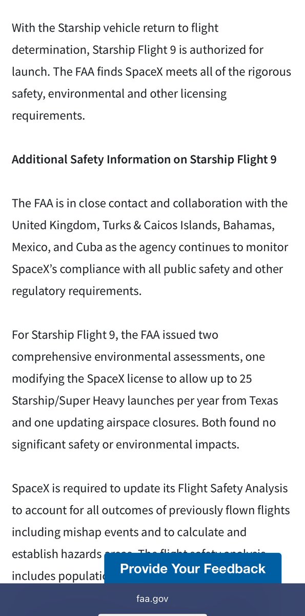 SpaceX received FAA approval for Starship Flight 9