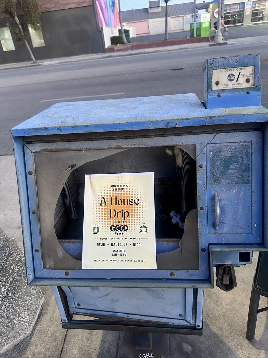 Nautolus's tweet photo. Extra! Extra! 🗞️ Hot off the press!
A House Drip is here!

Join DEJO, NAUTOLUS &amp; NIQO for a morning of House, Tech House, and Disco House that hits just right.
Goodtime Cafe
1322 Coronado Ave, Long Beach @goodtime.lb 
9AM – 12Noon
#SundayFunday #Housemusic #edm #LongBeach https://t.co/DdTPfHmcqR