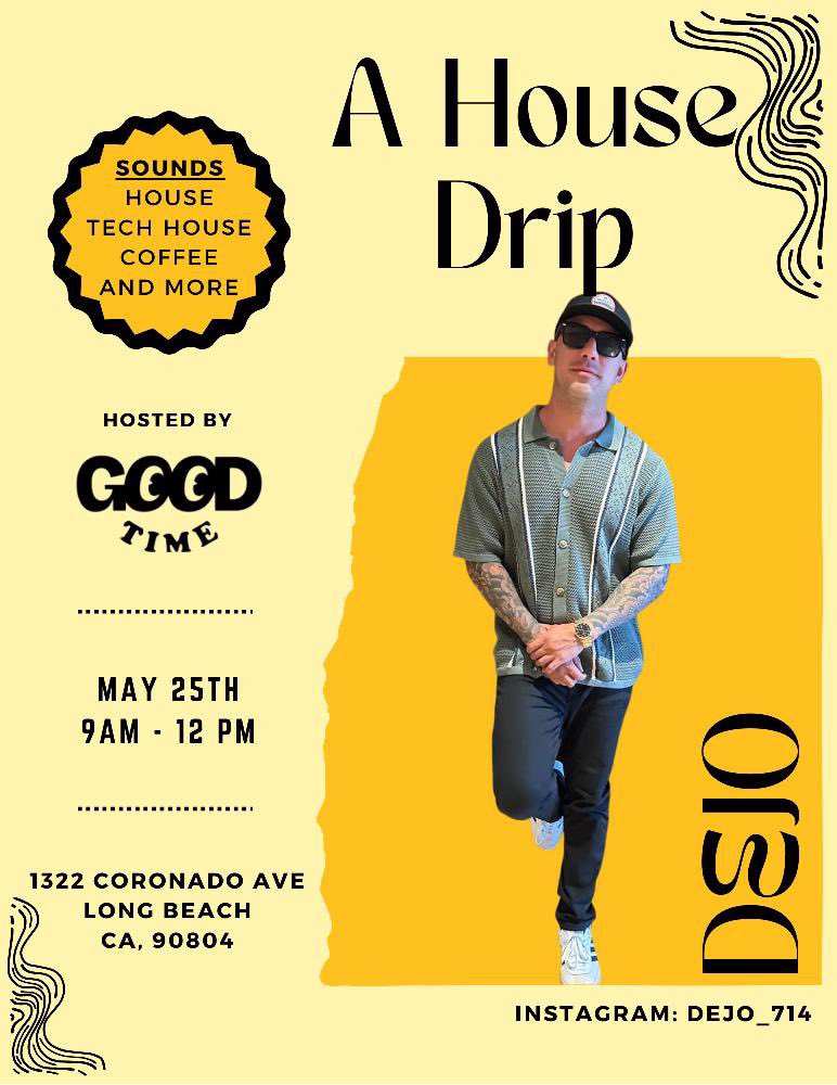 Nautolus's tweet photo. Extra! Extra! 🗞️ Hot off the press!
A House Drip is here!

Join DEJO, NAUTOLUS &amp; NIQO for a morning of House, Tech House, and Disco House that hits just right.
Goodtime Cafe
1322 Coronado Ave, Long Beach @goodtime.lb 
9AM – 12Noon
#SundayFunday #Housemusic #edm #LongBeach https://t.co/DdTPfHmcqR