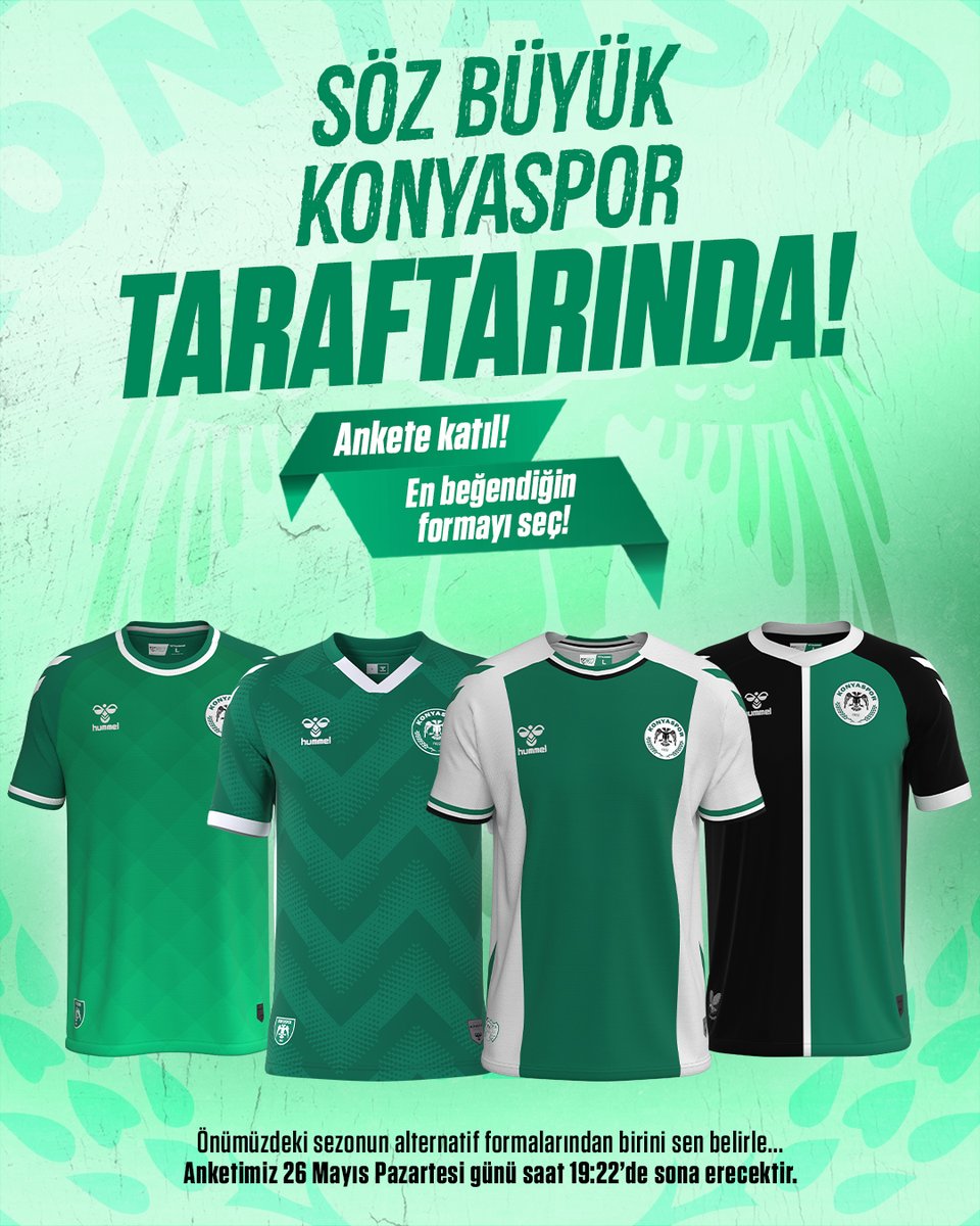Şimdi Söz Büyük Konyaspor Taraftarında! 💚🤍

Ankete katıl, beğendiğin formaya oy ver. 
Yeni sezondaki taraftar formamızı belirle...

Anket İçin 👇
docs.google.com/forms/d/e/1FAI…