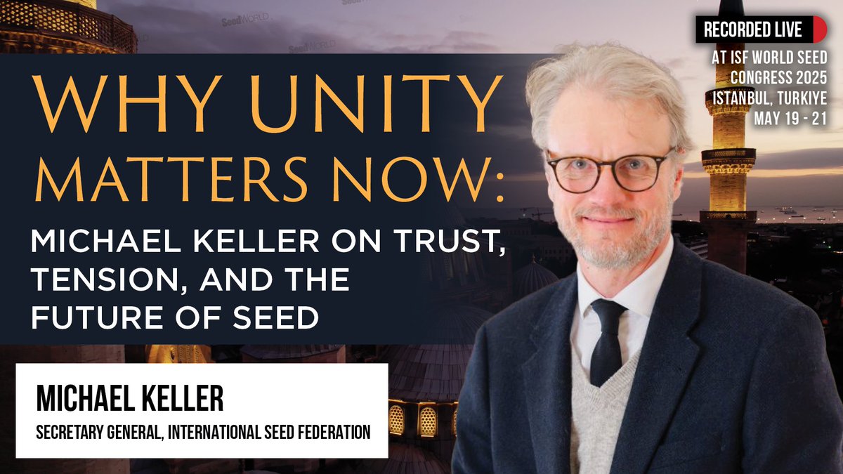 Seed World United States (@seedworld_us) on Twitter photo From the heart of #WSC2025, <a href="/SeedFed/">International Seed Federation</a>'s Michael Keller reflects on the urgent need for global collaboration in seeds 🌍🌱
🎥 Tap to hear why the seed sector’s future depends on bold ideas and shared solutions.
#ISF2025 #SeedWorld #GlobalSeeds #SustainableFarming #AgLeadership From the heart of #WSC2025, <a href="/SeedFed/">International Seed Federation</a>'s Michael Keller reflects on the urgent need for global collaboration in seeds 🌍🌱
🎥 Tap to hear why the seed sector’s future depends on bold ideas and shared solutions.
#ISF2025 #SeedWorld #GlobalSeeds #SustainableFarming #AgLeadership
