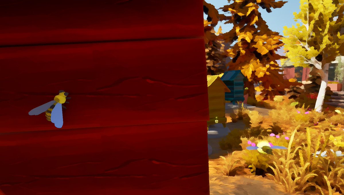 I love showing off our bees! 🐝 

They're a charming, lively detail in Witchlight. 🌼✨ 

#Witchlight #cozygames #indiegames #witchcore #gamedev #indiedev #cottagecore #gameart #wholesomegames #farminggames #aestheticgames #CozyVibes