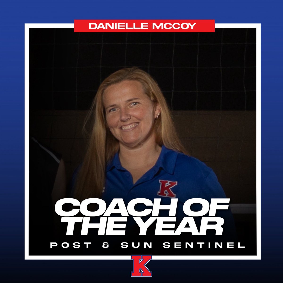 The King’s Academy Athletic Dept. (@tkalions) on Twitter photo Congratulations to Coach Danielle McCoy who has been named boys volleyball Coach of the Year by the Palm Beach Post and Sun Sentinel! #tkavball 🏐
<a href="/TKAWPB/">The King's Academy</a> <a href="/pbphighschools/">Post on High Schools</a> <a href="/SunSentinel/">South Florida Sun Sentinel</a> Congratulations to Coach Danielle McCoy who has been named boys volleyball Coach of the Year by the Palm Beach Post and Sun Sentinel! #tkavball 🏐
<a href="/TKAWPB/">The King's Academy</a> <a href="/pbphighschools/">Post on High Schools</a> <a href="/SunSentinel/">South Florida Sun Sentinel</a>
