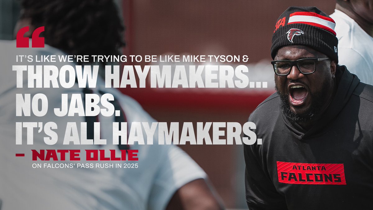 Rise Up Penix (@riseupreader) on Twitter photo Falcons DL coach Nate Ollie says the defense is implementing an “attack-style front” this season to improve the pass rush, per <a href="/TerrinWaack/">Terrin Waack</a>. Falcons DL coach Nate Ollie says the defense is implementing an “attack-style front” this season to improve the pass rush, per <a href="/TerrinWaack/">Terrin Waack</a>.