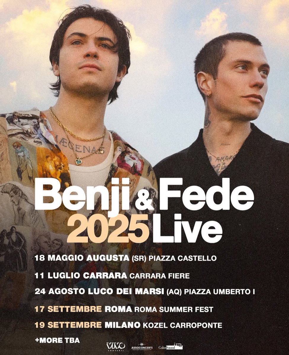 🗓️ <a href="/BenjieFede/">Benji & Fede</a> annunciano nuove date estive! ❤️‍🔥

ticketone.it/eventseries/37…