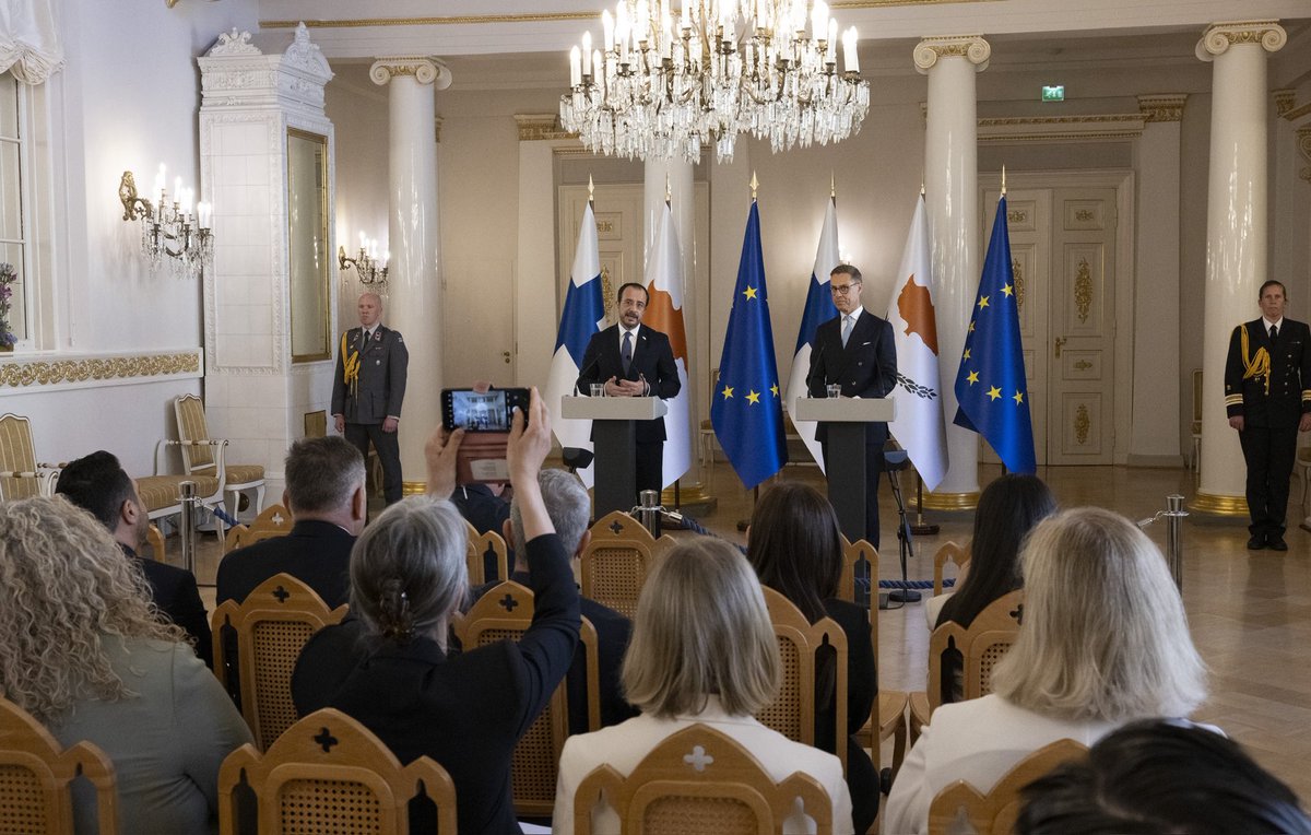 Alexander Stubb (@alexstubb) on Twitter photo Kiitos erinomaisesta tapaamisesta, Kyproksen presidentti <a href="/Christodulides/">NikosChristodoulides</a>.
It was a great pleasure for me to welcome you to Helsinki.
Vi har länge haft utmärkta bilaterala relationer med Cypern. Kiitos erinomaisesta tapaamisesta, Kyproksen presidentti <a href="/Christodulides/">NikosChristodoulides</a>.
It was a great pleasure for me to welcome you to Helsinki.
Vi har länge haft utmärkta bilaterala relationer med Cypern.
