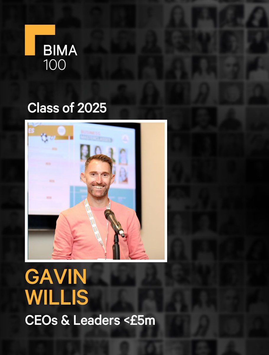 Search Seven (@searchseven) on Twitter photo Congratulations to our CEO Gavin Willis for making it into the #BIMA100👏
<a href="/BIMA/">BIMA (British Interactive Media Association)</a> describes those celebrated in this category as "people whose outstanding leadership has created an environment where their people feel genuinely supported & able to excel at work".
#purposedriven Congratulations to our CEO Gavin Willis for making it into the #BIMA100👏
<a href="/BIMA/">BIMA (British Interactive Media Association)</a> describes those celebrated in this category as "people whose outstanding leadership has created an environment where their people feel genuinely supported & able to excel at work".
#purposedriven