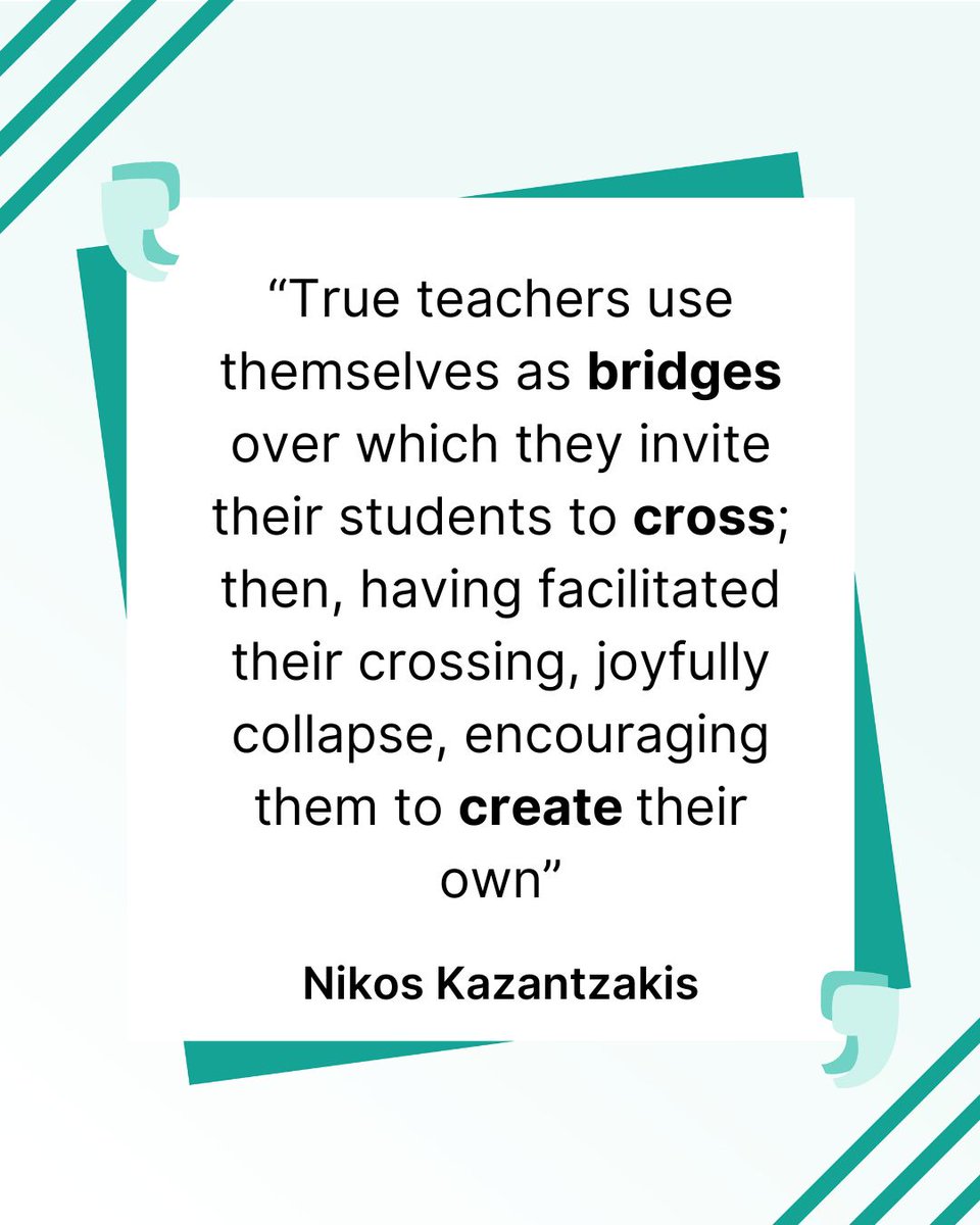 innovamat's tweet photo. 👣 Teaching isn’t just about instructing: it’s also about supporting, guiding, and encouraging you to fly.
What a privilege it is to have teachers with such generosity!
💬 Share the greatest lesson someone's ever taught you!
#MathQuoteThursday https://t.co/mZbzEV12EX