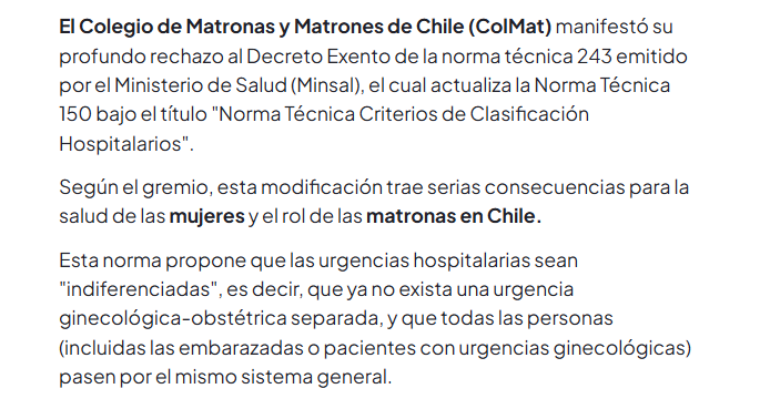 raurios's tweet photo. @evelynmatthei Candidata Evelyn, que solución puede ofrecer a las Matronas, Matrones y Estudiantes de Obstetricia??
#LaMatroneriaSeRespeta #Norma150 #Matronas #Matroneria #MatronesEnAlerta https://t.co/zSm8jKubg1