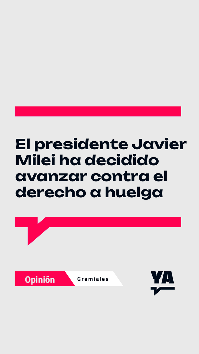 Nota de #opinión de <a href="/ezenavarroate/">Ezequiel Navarro</a> 
"Desde que asumió dejó claro que para él los derechos laborales son un costo. Ahora pretende limitar una herramienta histórica que los trabajadores poseen para defenderse de los atropellos"

LA NOTA 👇🏼
mdpya.com.ar/el-presidente-…