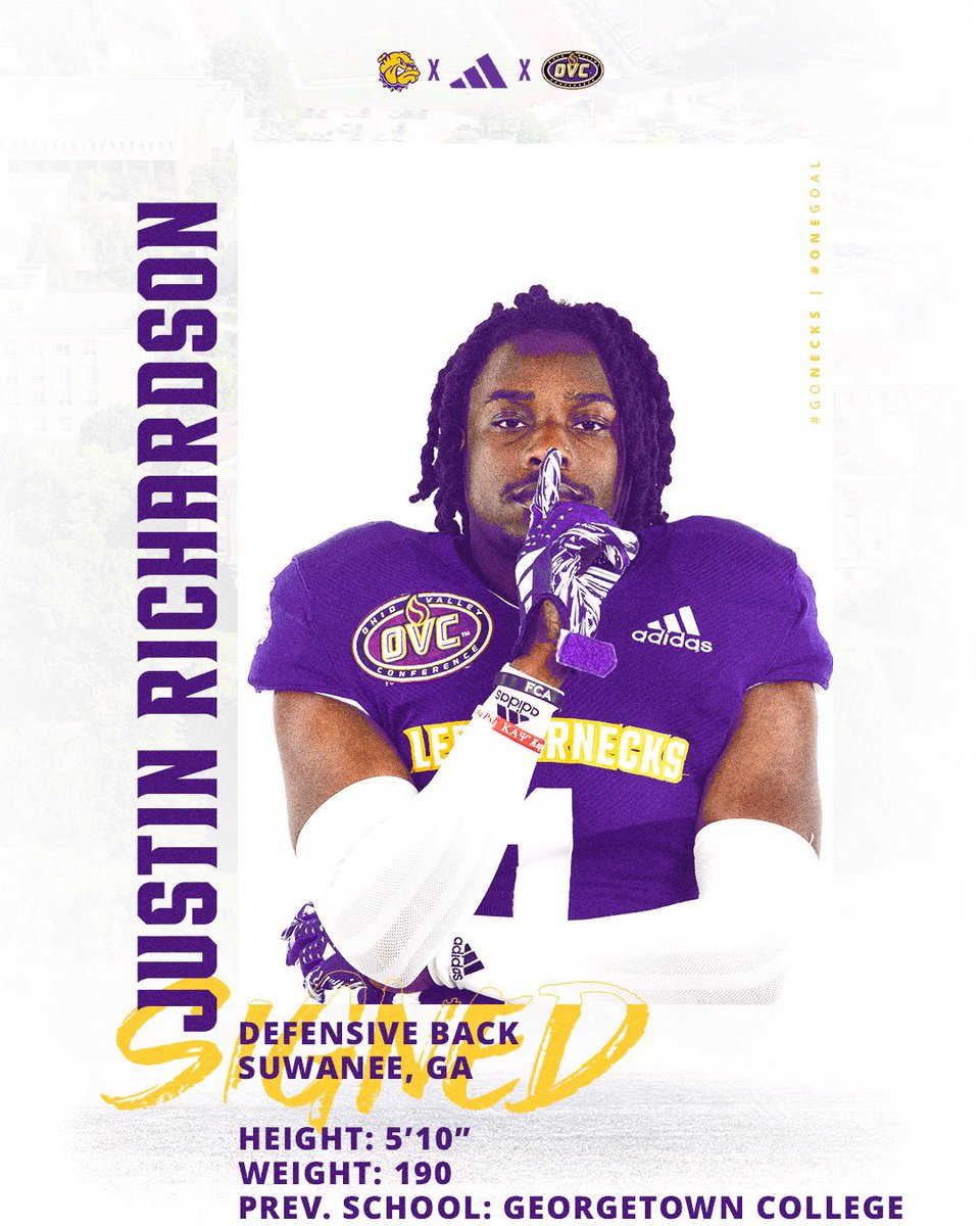 Let's get to work 🤫

Welcome to the Leatherneck Family, Justin Richardson!

#GoNecks | #OneGoal | #ECI