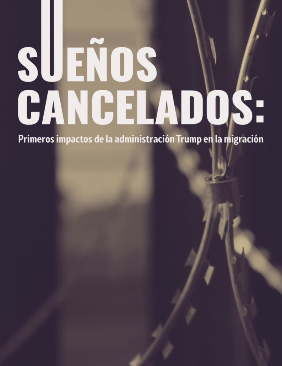 🚸 Diversas organizaciones que acompañan a personas #migrantes en México —entre ellas el <a href="/JRSMex/">JRSMX</a>  y <a href="/KinoBorder/">KBI / IKF</a>, obras jesuitas— presentaron el informe "Sueños cancelados", donde analizan los primeros efectos de la administración Trump en la política migratoria y su impacto en
