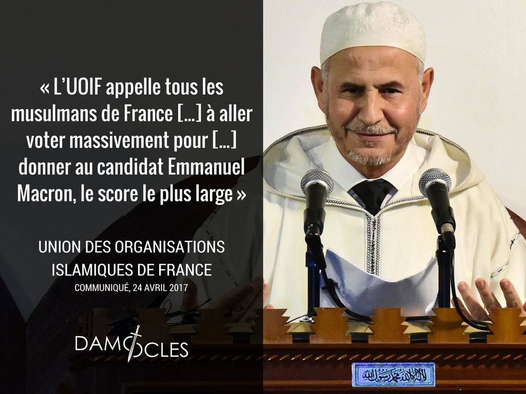 IslamismeFrance's tweet image. Mais pourquoicoubé Emmanuel Macron n'a t'il jamais rien fait contre le groupe terroriste que sont les Frères Musulmans (UOIF) ? Un indice ⤵️