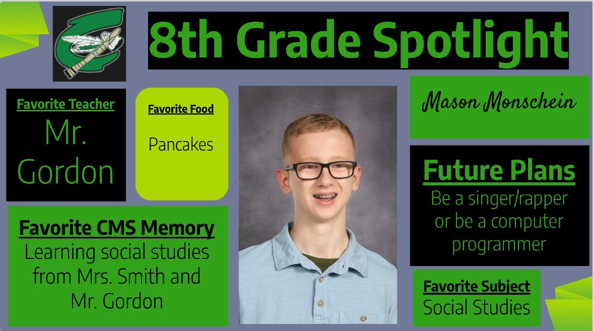 8th Grade Spotlight
#gr8raiders #OnceARaider
<a href="/raidermiddle/">Columbia MS</a> <a href="/mrduplaga_cms/">Mr. DuPlaga</a> <a href="/lcasecms/">Mrs. Case</a> <a href="/msmillercms/">Ms. Miller</a>