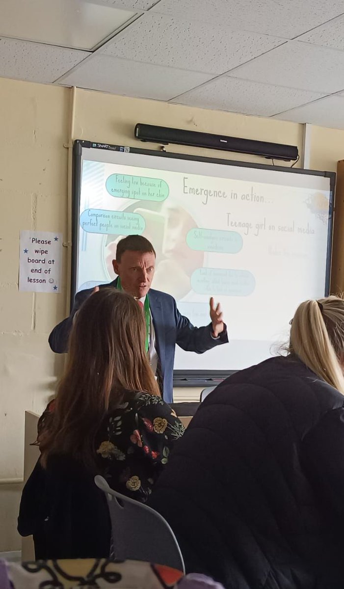 Darren in full flow at Seaford Head School providing training to ITT's about emergence, insight and the neuroscience of memory