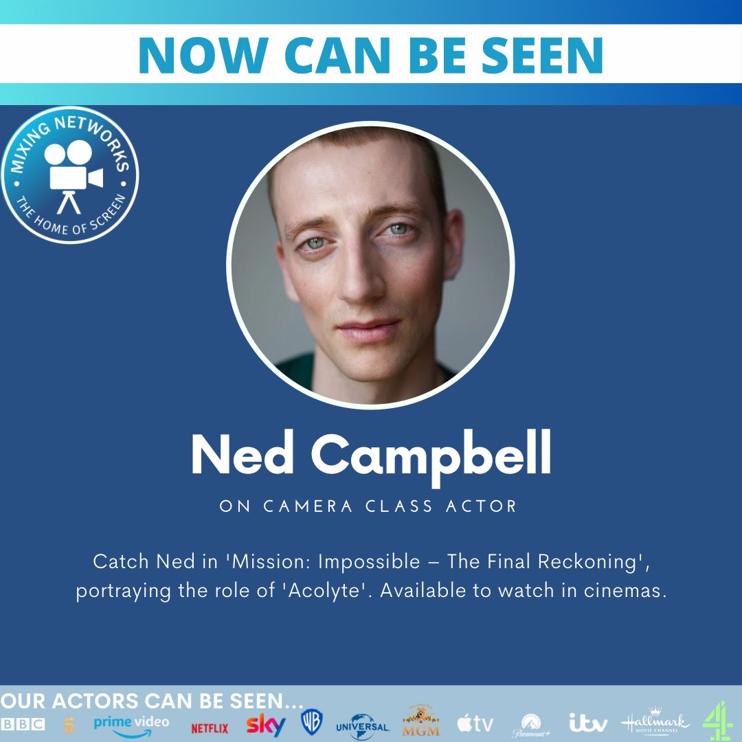 WOW! AMAZING NEWS FOR NED CAMPBELL! 🎬🎥

Catch Ned in ‘Mission: Impossible – The Final Reckoning’, portraying the role of ‘Acolyte’. Available to watch in cinemas.

Huge congratulations Ned! 🎬