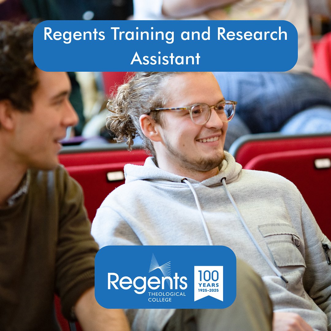 For anyone interested in taking an MA in Applied Theology, we have a vacancy for a Training and Research Assistant that runs alongside your studies. Regents will also cover your fees and offer onsite self-catering accommodation. 

Full details are here: regents-tc.ac.uk/vacancies/