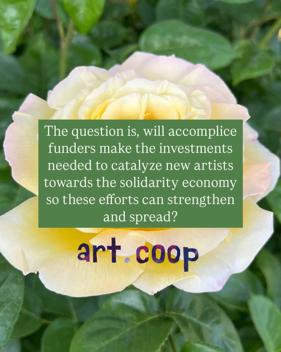 Art.coop took some time to smell the roses in the wake of the horrible news about the National Endowment of the Arts (NEA) widespread cuts and had some reflections: OUR TIME IS NOW 🌹📷

Entire statement is here: instagram.com/p/DJm5T6pTazI